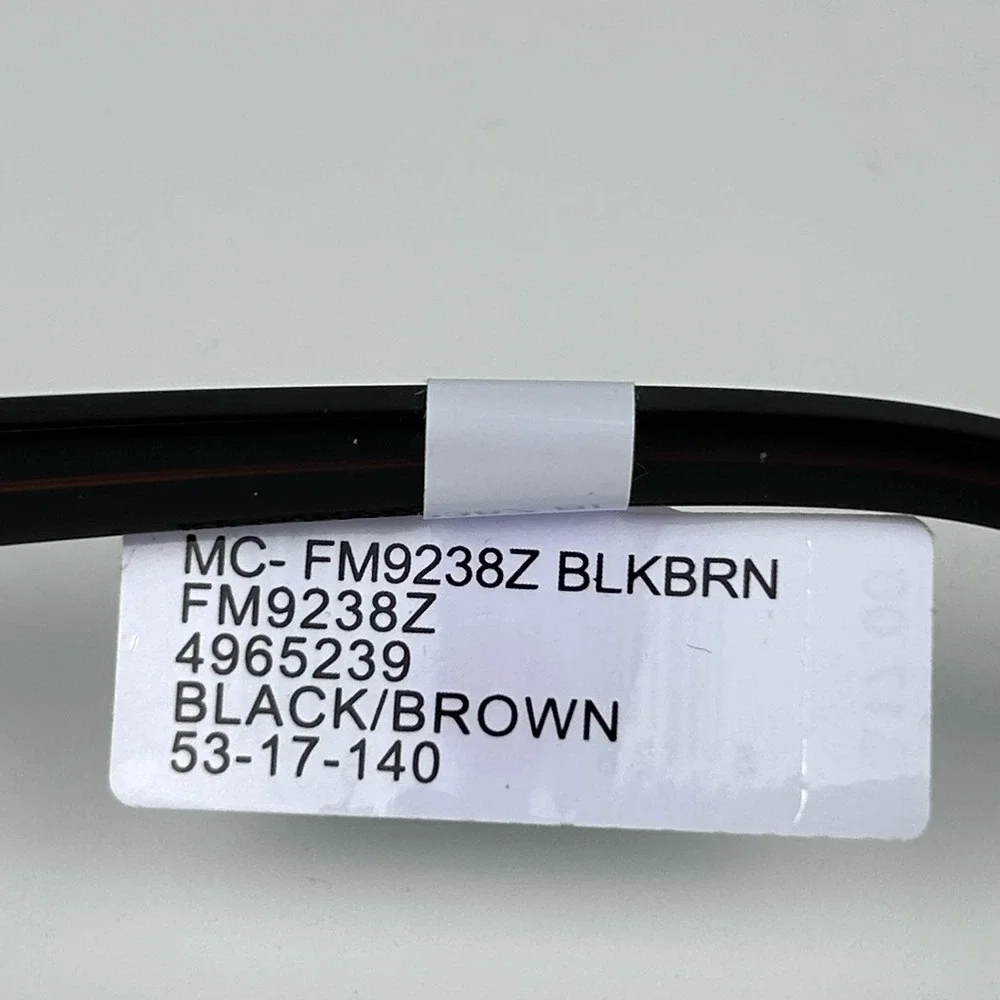 Walmart Contour FM9238Z Mens Eyeglasses Frame Black Brown Full Rim 53-17-140